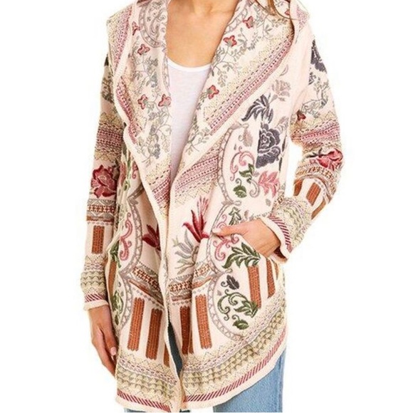 Johnny Was Sweaters - Johnny Was “Cordelia” hodded embroidered cardigan. New with tags.